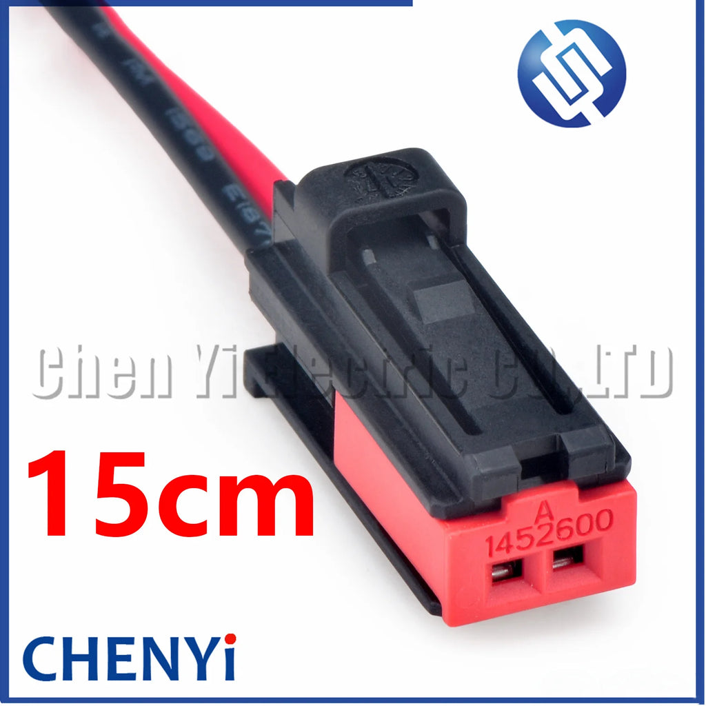 2 Pin female Automobile Cable Harness Connector Unsealed Electric Wire plug Socket With Pins 1452599-1 1452600 For Ford