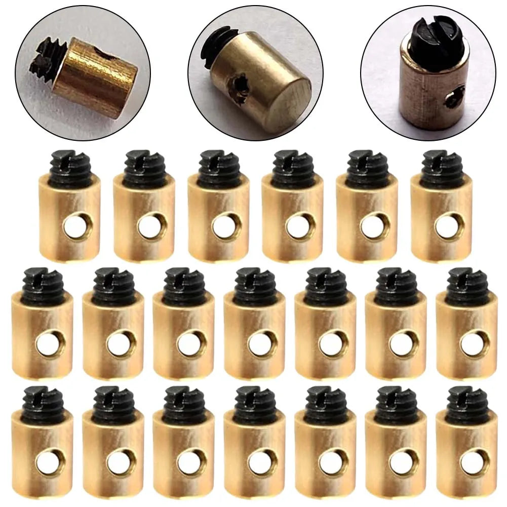 20Pcs Brake Cable Nipple Screws Replacement Fixed Screws Fastener For Motorcycle Motorbike Solderless Throttle Cable