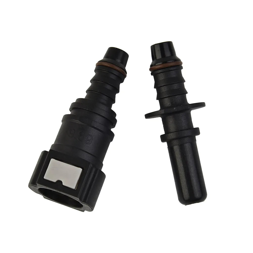 Car Fuel Line Coupler Hose Quick Connect Straight 9.89mm ID8 Car Fuel Line Hose Pipe Coupler Quick Release Connector SET