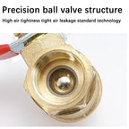 Brass Barbed Ball Valve with Female Thread,Hose Barb 6–12mm to 1/8 1/4 1/2 Inch Pipe Connector for Water Air Gas Plumbing System
