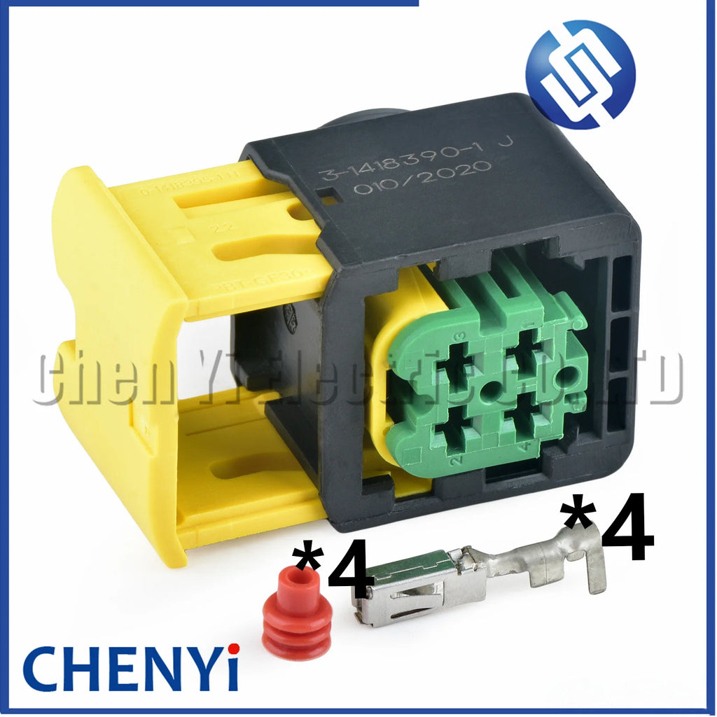 4 Pin Auto Nitrogen oxygen sensor Connector Urea pump Plug 1-1418390-1 2-1418390-1 3-1418390-1 4-1418390-1 For CUMMINS Auman