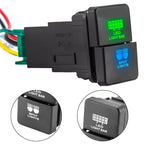 Car Fog Light Dual Push Switch Button LED Light Bar Fog Light W/ Wire For Toyota For Tacoma Button Switch Repair Replace