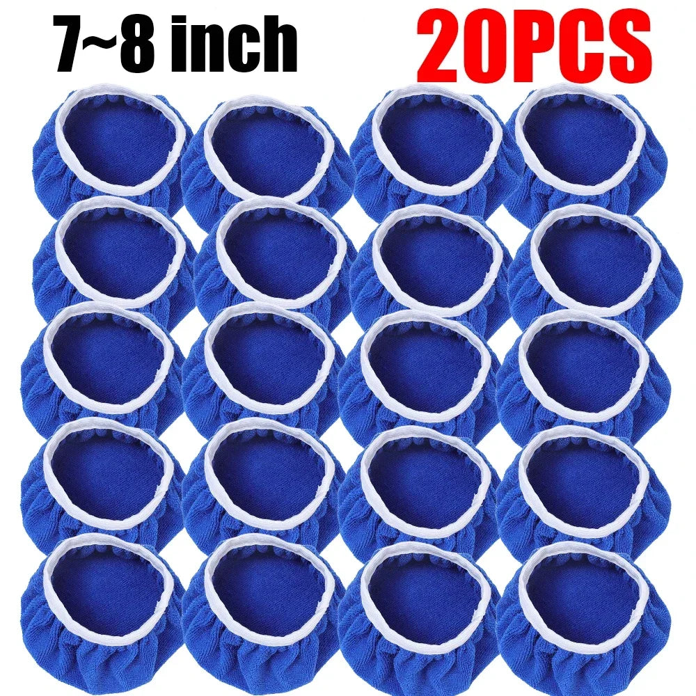Microfiber Car Waxing Polishing Sleeve 5-10 Inches Polisher Pad Wash Buffer Waxing Sleeve Auto Body Care Cleaning Accessories