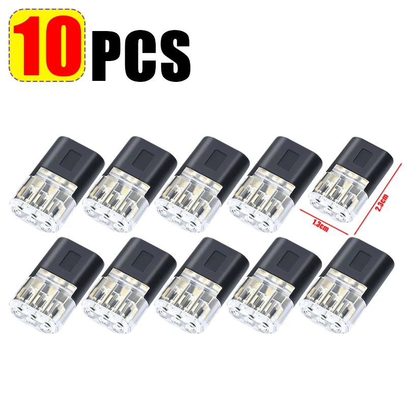 10/1pcs New Electrical Connector 3-Wire Interchangeable Quick Wire Connector Automotive Wire Cable Ribbon Terminal Connector