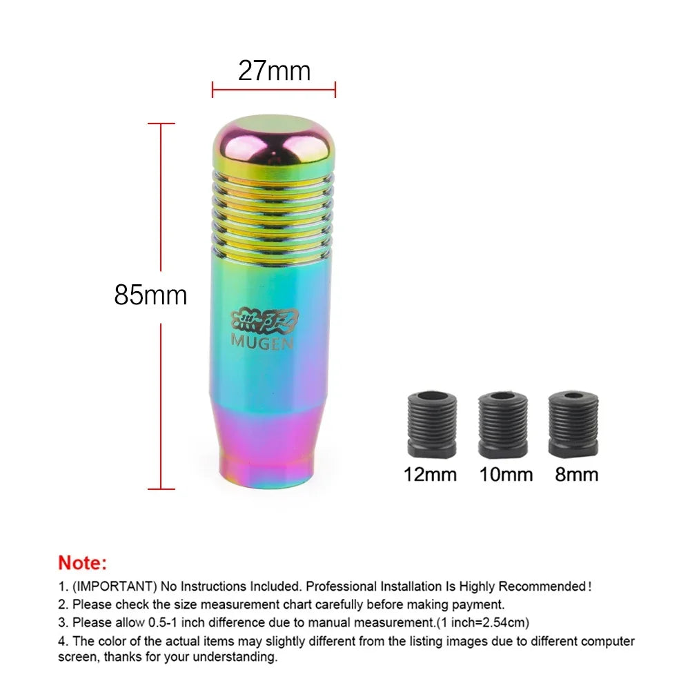 Universal 8.5cm Manual Car Gear Shift Knob Aluminium Alloy Racing Automatic Shift 7 Color Gear Shift Knob Auto Transmission amag