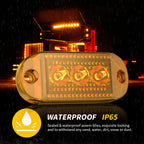 1PC LED Clearance Light Side Marker Truck Trailer Lorry Lamp Red White 12V 24V Oval Front Rear Clearance Indicator Lamp Car Part