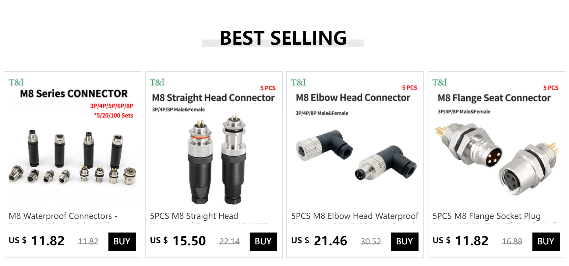 5/20/100 PCS M6 M8 Julet Sensor Waterproof Electric Bicycle Butt Joint Plug Male Female Ebike Display Cable Connector With Wire
