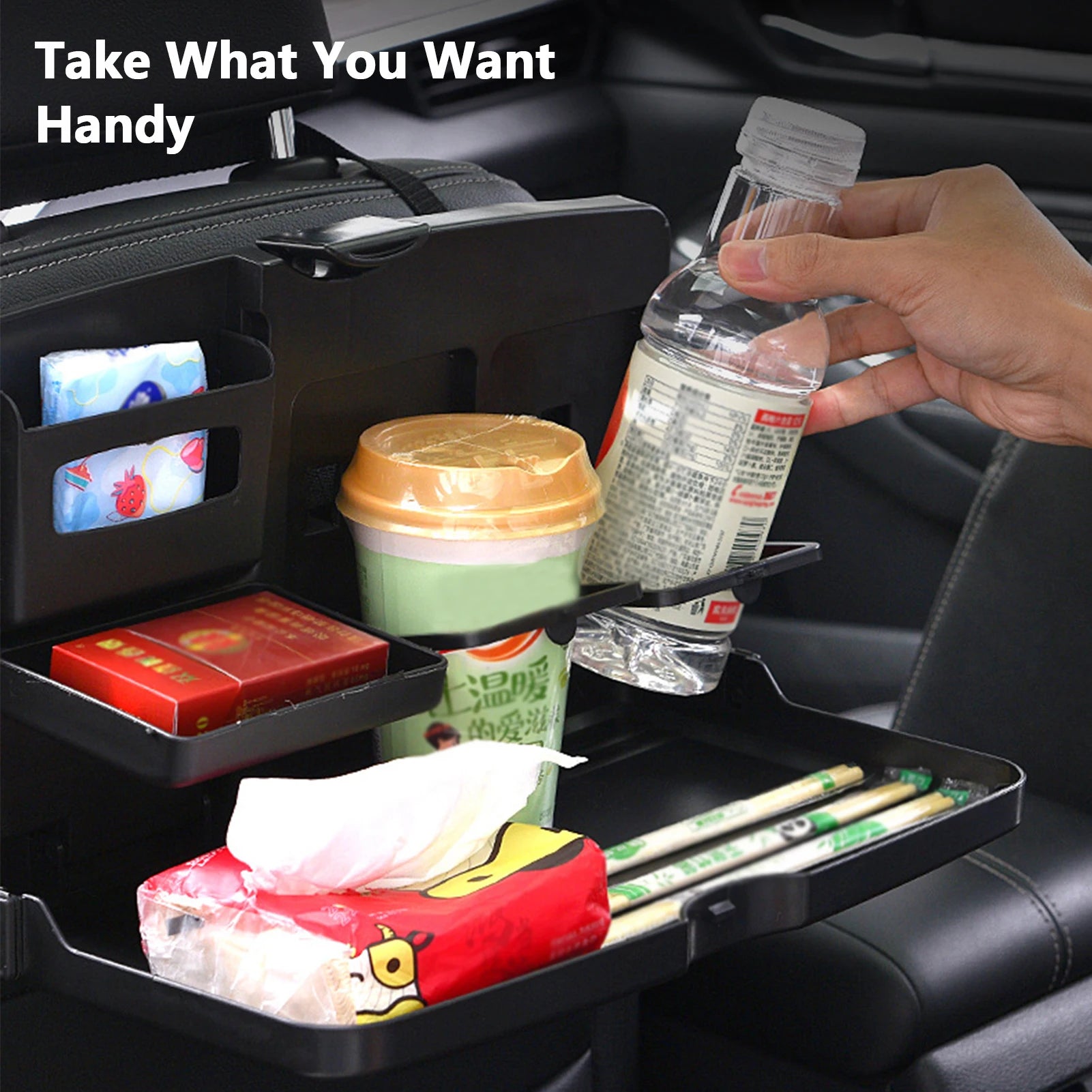 Car Tray Shelving Dining Car Auto Seat Back Tray Multi-Function Foldable Practical Small Table Food Drinks Holders Accessories