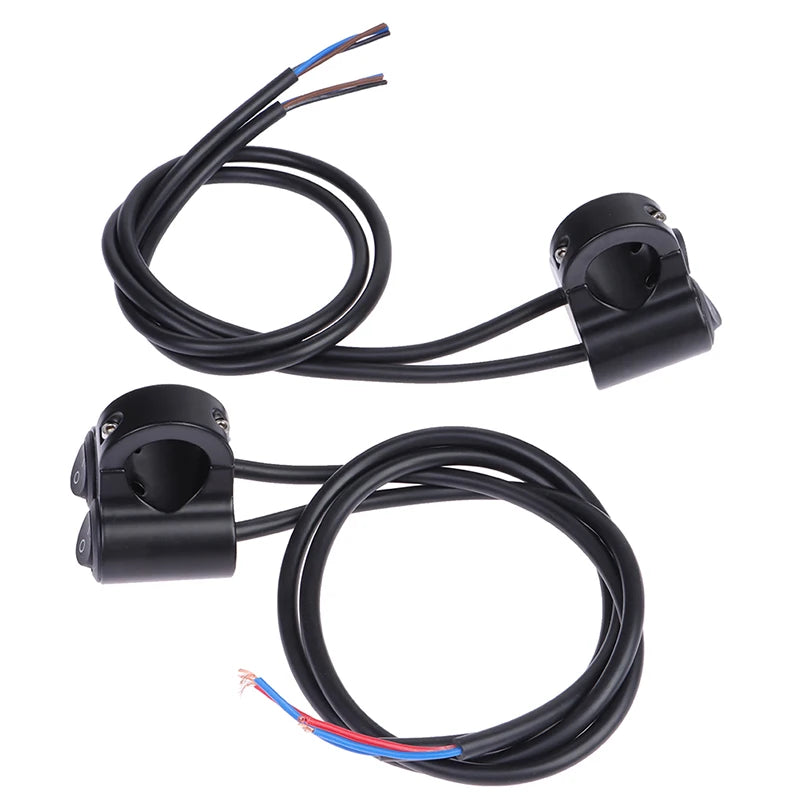7/8" 22mm Aluminum Alloy 12V Motorcycle Handlebar Control Switch Dual Button Control Headlight Flasher Speaker Switch 2 Choice