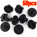 50/10pcs Diameter 8mm Black Plastic Auto Fasteners Rivets Clips Vehicle Car Bumper Door Panel Fender Liner Clips Retainer
