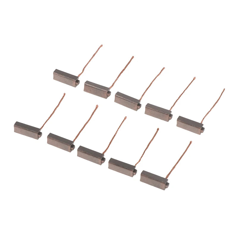 High Quality 10Pcs 5*7*19mm Copper Electric Generator Carbon Brushes Car Alternator Power Tools Car Regulator Low Copper