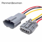 1 Set 3 Pin Car Engine Adapter Insert Spring Electrical Cable Connectors Female Male Wire Harness Plug 7222-7434-40 7123-7434-40