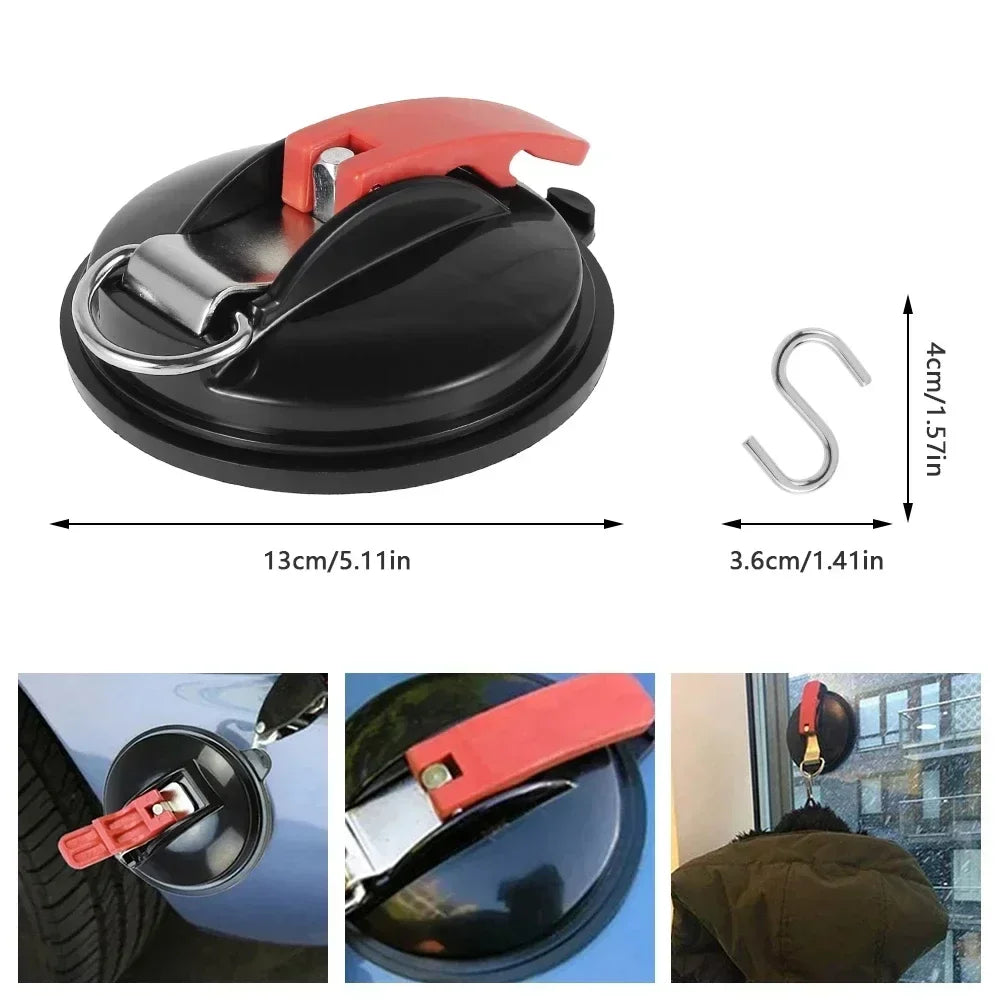 Vacuum Suction Cup Anchor with Fixed Hook Suction Cup Hook for Heavy-Duty Car Watch Strap Suitable for Car Bathroom Amagi