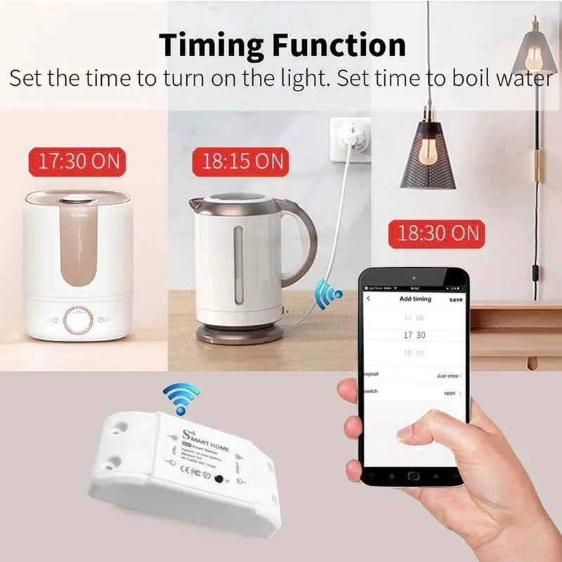 Tuya WiFi Smart Switch Module 1-5PCS - Alexa/Google Home Compatible LED Controller with Smart Life App for Remote Light Control