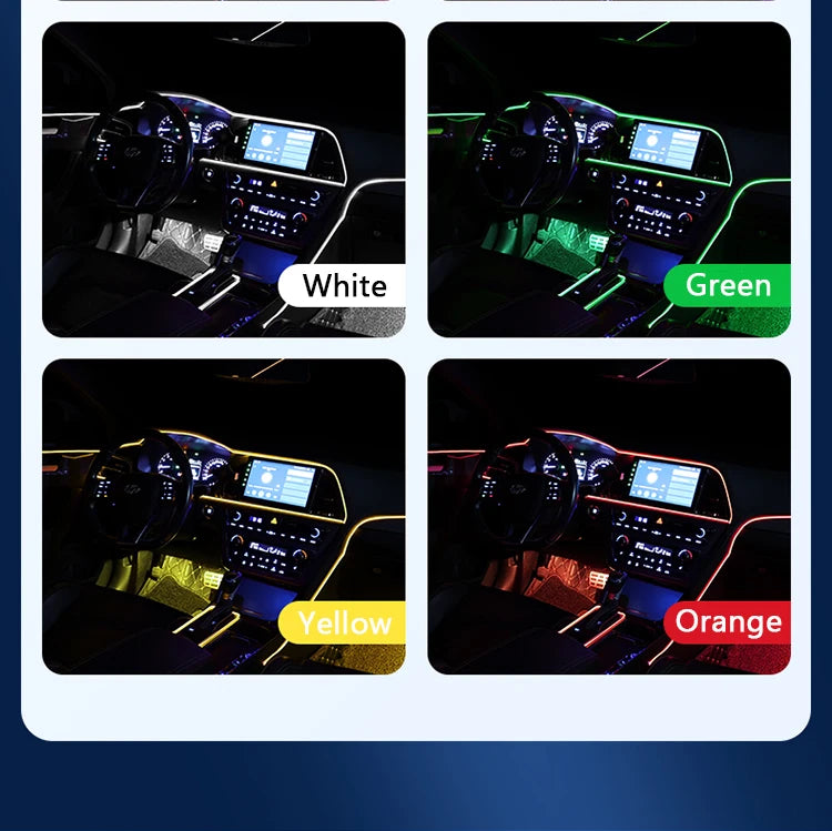 1M/3M/5M USB LED Ambient Light For Car LED Panel Dashboard Neon Strip Interior Decorations Atmosphere EL Light Line Tube With