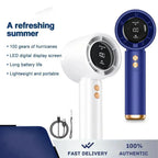 Motorcycle USB Mini Fan Powerful 100 Speed LED Display Handheld Fan Portable Charging Turbo Small Desktop Small Electric Amagi