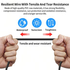 2m M12 Waterproof Sensor Cable, Male & Female Connector, 4/5/8/12 Pin, Integrated Injection Molded for Industrial Automation