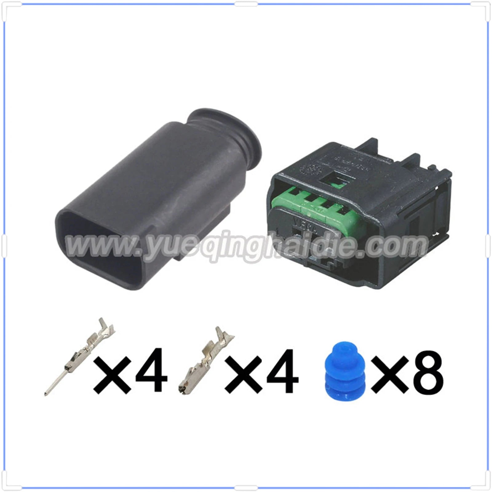 Tyco 4 Pin Connector Waterproof AMP 0.6mm Male Female Connector Housing Cable Plug for BMW 1-967640-1 2-967640-1