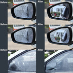 6/2 Pieces Car Rearview Mirror Sticker Rain-proof Waterproof Anti-fog Film Round square Universal Motocycle Anti-reflective Film