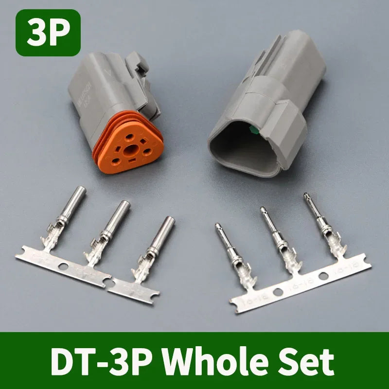 5/10/100 Sets Deutsch DT Series Waterproof Connector DT04-2P DT06-2S Male Female Docking Harness Plug 2P 3P 4P 6P 8P 12P Socket