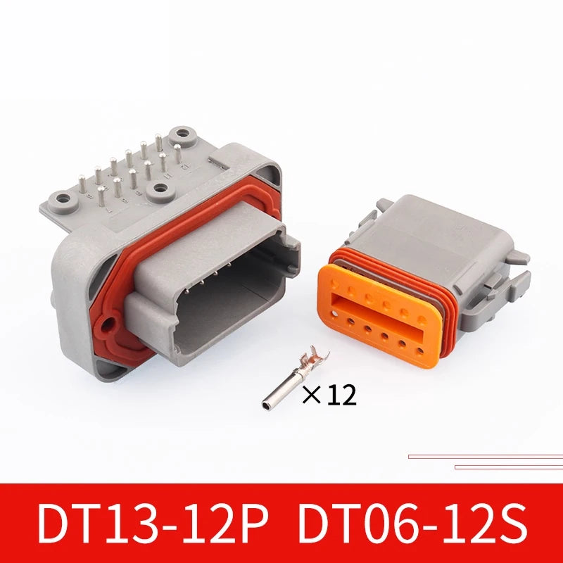 DT13-2P Dechi type automotive waterproof connector DT15-4P PCB panel pin socket plug DT06-6S