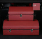 Car Trunk Organizer Box Large Capacity Auto Multiues Tools Storage Bag Stowing Tidying Leather Camping Outdoor Car Storage Bags