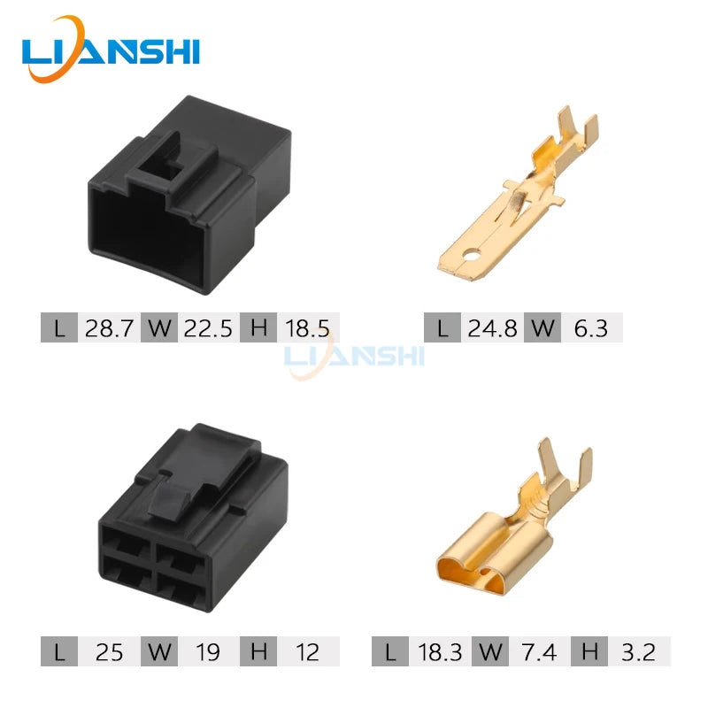 7122-2446 Automotive connectors Oxygen Sensor 4pin male/female connector plug terminal DJ7042-6.3-11/21