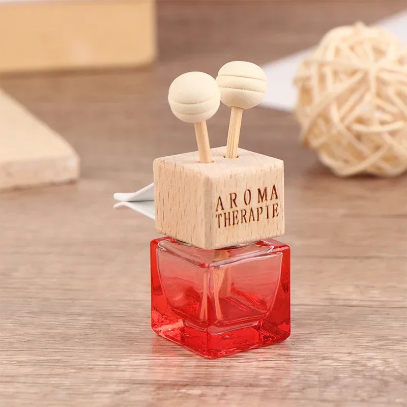 Car Fragrance Empty Glass Bottle Clip Cute Car Air Freshener Bottle Perfume Clip Air Vent Outlet Auto Accessories Amagi