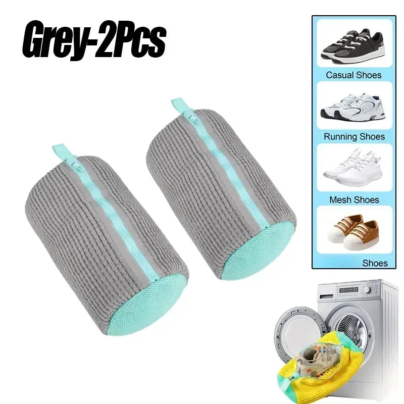 1-2PCS Wash Shoes Bag Padded Net Laundry Shoes Protector Fluffy Fibers Polyester Washing Shoes Machine Laundry Bag Drying Amagi