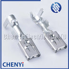 10 Pcs 6.3mm Composite Brass tin plating Wiring Terminal DJ6223-6.3C female Pin for Connector Plug Socket Fuse Box Wire Harness
