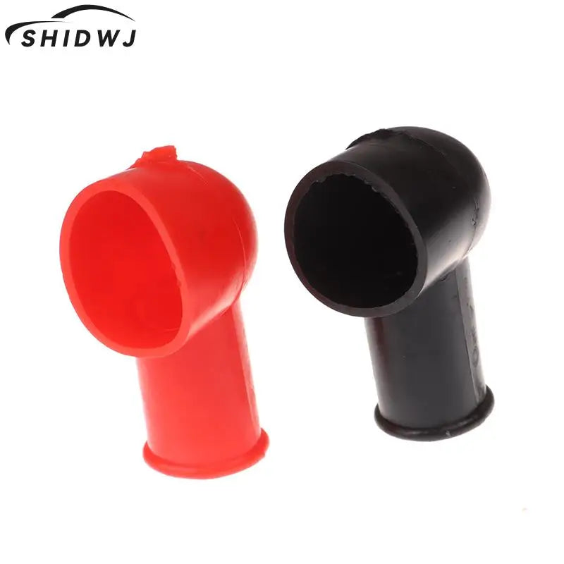 1Pair Black Red Battery Terminal Protective Covers Round Insulating Caps Insulating Protector Replacement Batteries Accessories