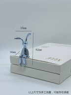 Rabbit Figurine Long-Eared Rabbit Statue Home Office Desktop Decoration Car Central Control Easter Bunny Art Ornaments Amagi
