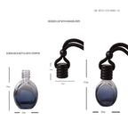 1Pcs Dyed Square Cap Black Cap Empty Bottle Car Essential Oil Diffuser Fragrance Air Freshener Scent Perfume Bottle Ornament