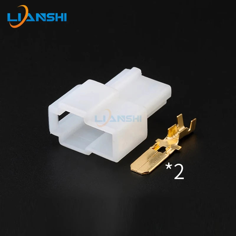 6070-2471 6070-2481 Car connector 2-hole 2p wiring harness plug with terminal DJ7022A-6.3-11/21