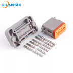 DT06-12S waterproof connector for vehicle circuit board pin end wire harness sheath PCB male and female straight pins DT15-12PA