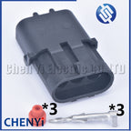 3 Pin 2.5mm Series Automotive Waterproof Connector female or male MAP TPS coil Wire harness Plug Socket 12010717 12015793