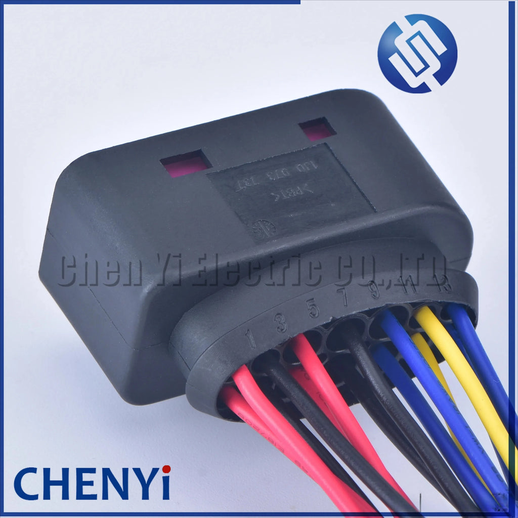14 Pin/way Waterproof Car Xenon Headlight Lamp Plug Connector Socket 1J0973737 1J0973837 with wires