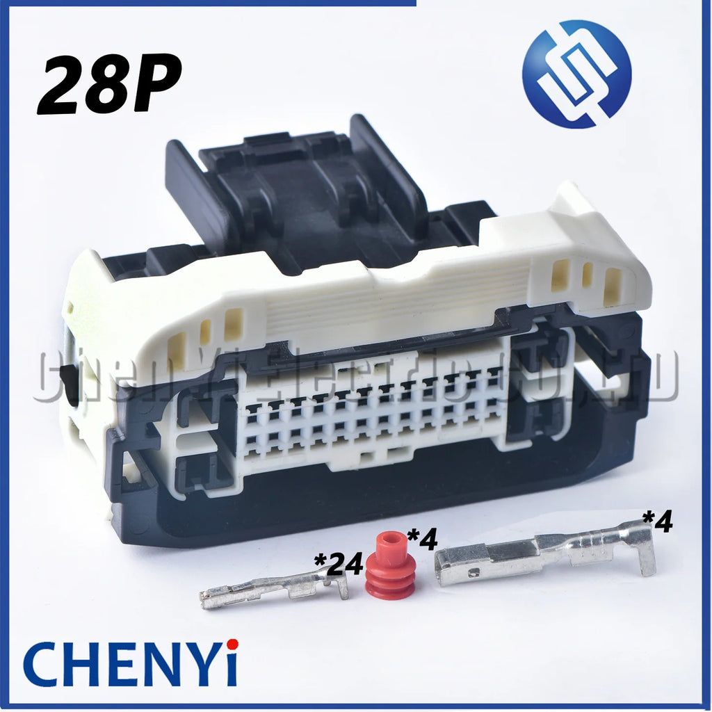 28 Pin/12 way Automobile waterproof connector Computer board ECU Control Unit wire harness plug 7289-8739-30 For Geely Volvo