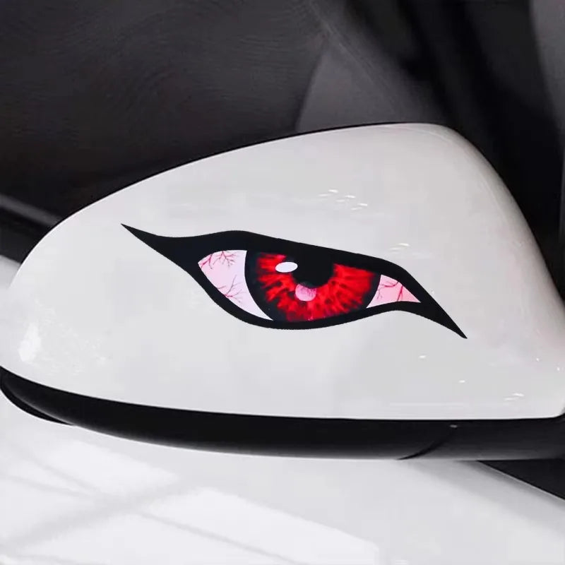 3D Reflective Eyes Stickers for Motorcycle Scooter Windshield Auto Decorative Night Light Safety Front Car Stickers Waterproof