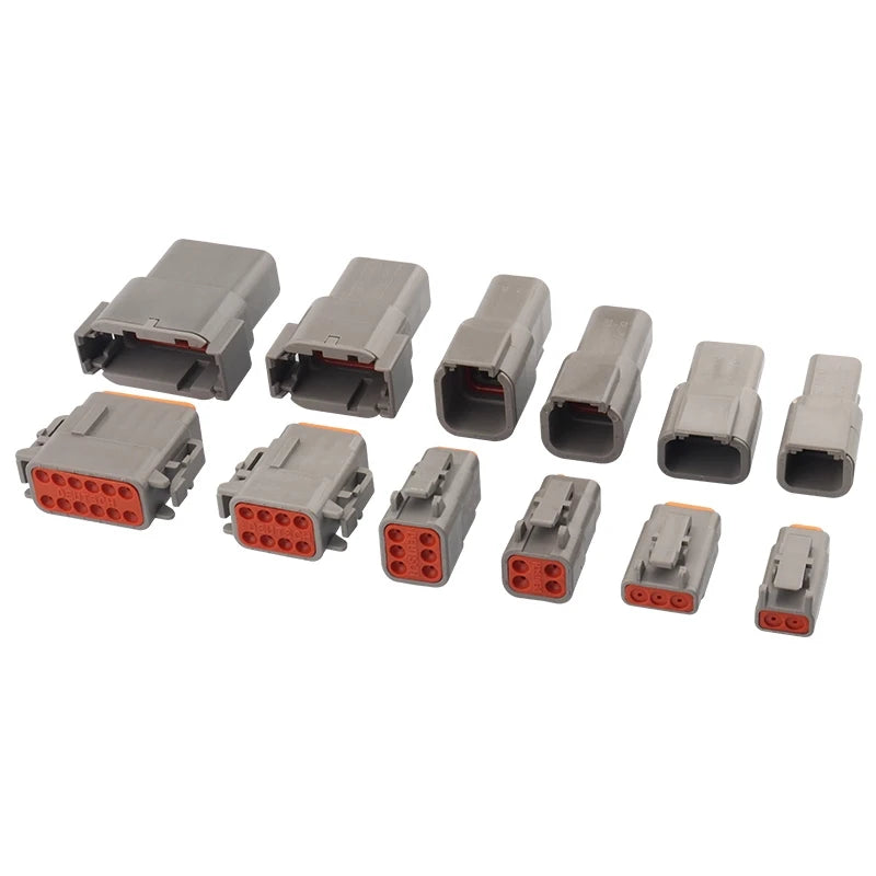 Automotive connector Dechi plug-in DTM06-2S male and female mating heavy truck wiring harness waterproof plug DTM04-2P