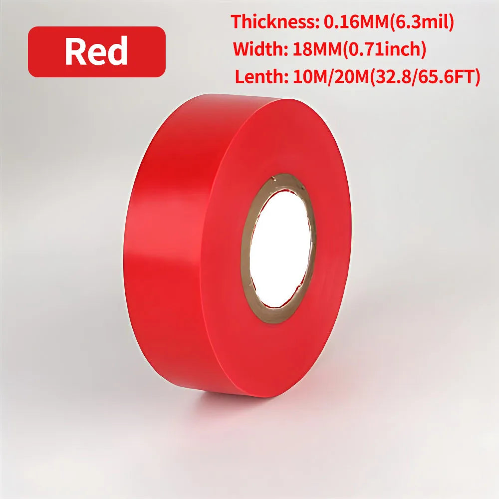10/50/100 Rolls Electrical PVC Insulation Tape, Black Wire Wrapping Tape 10M/20M Length, 0.71 Inch Wide for Electrical Repair