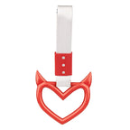 Colorful Car Tow Strap Tsurikawa Ring Heart JDM Train Bus Handle Hand Strap Styling Drift Charm Strap Auto Accessories