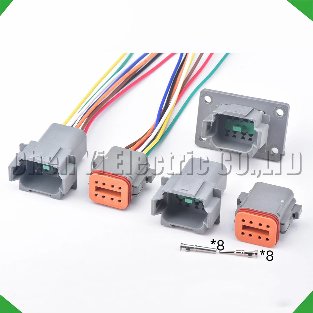 8-Pin Wire Harness female Waterproof Connector Automotive Electrical Harness pigtail