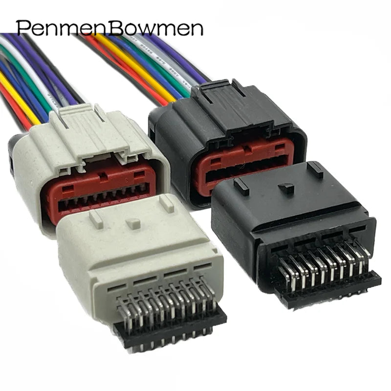1 Set 18 Pin 2203663-6 Car ECU Air Flow Meter ACC Electrical Cable Connectors Wire Harness Plug For Ford 1488533-6 1488533-5