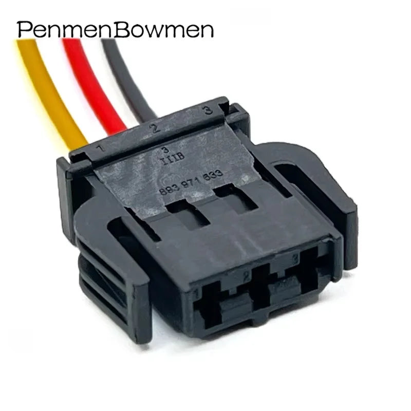 1 Set 3 Pin Car Reading Light Electrical Cable Connectors Female Wire Harness Plug for Passat Bora 893971633