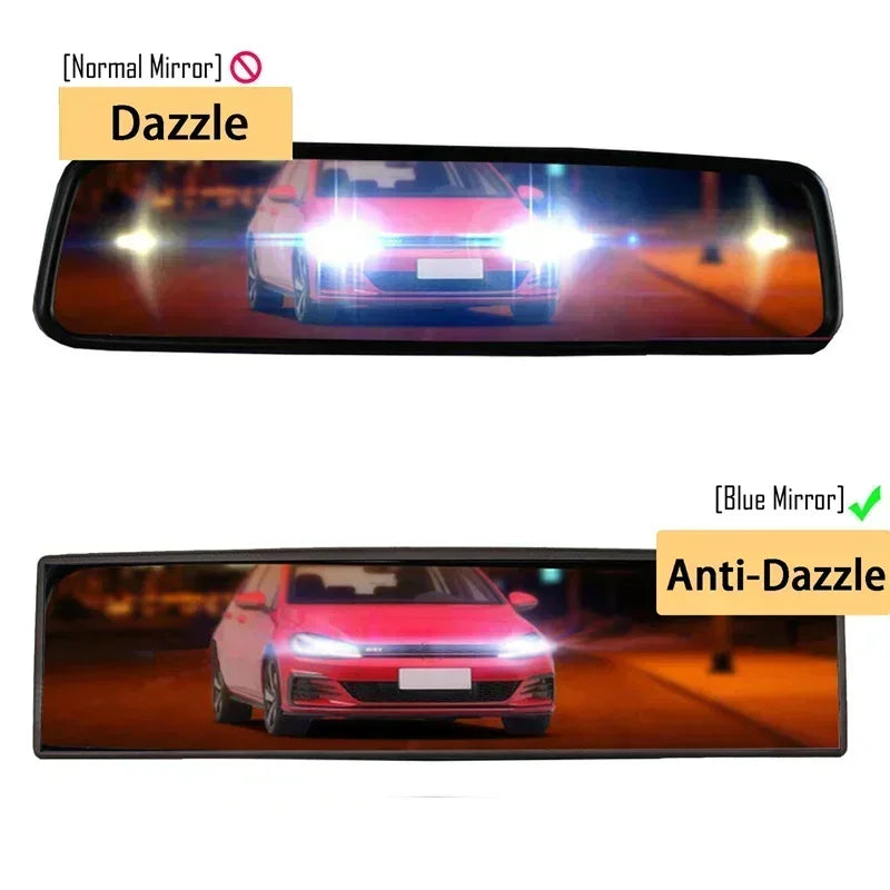 Car Snap-on HD Large Field of View Anti-fog Rear-view Mirror Universal Anti-glare Wide-angle Mirror White Car Accessories Amagi
