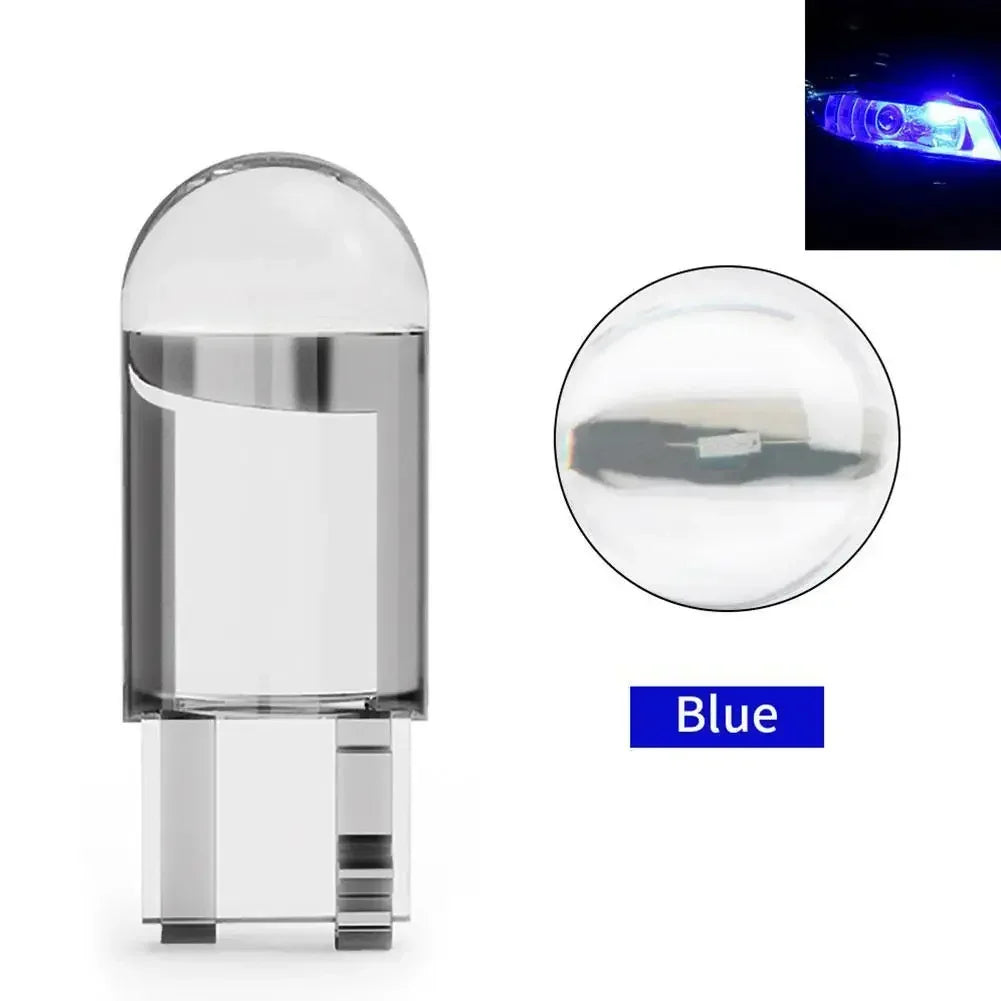 10/5pcs W5W Led T10 Car Light COB Glass 6000K White Auto Automobiles License Plate Lamp Dome Read DRL Bulb Style 12V Universal