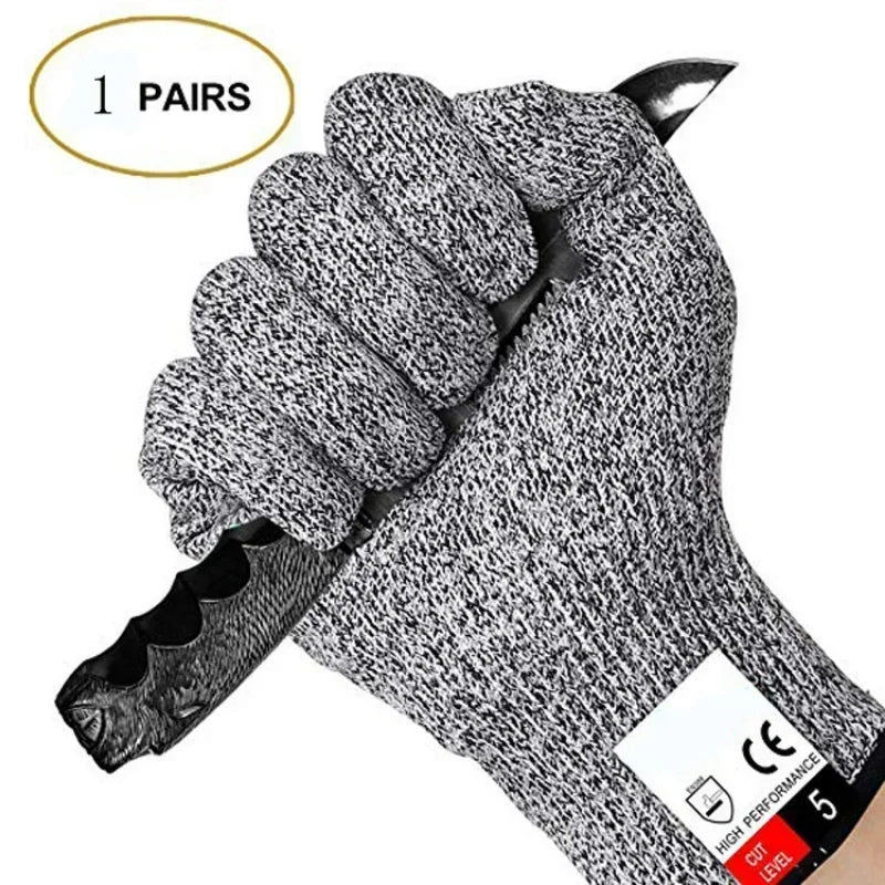 Level 5 Anti-Cut Gloves Safety Cut Proof Stab Resistant Wire Stainless Steel Wire Metal Mesh Butcher Cut-Resistant Safety Amagi