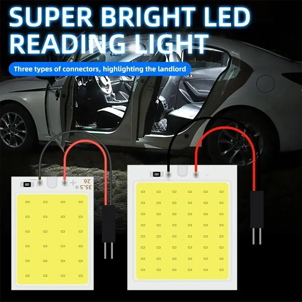 White Blue T10 Cob 16/24/36/48 SMD Car Led Vehicle Panel Lamps Auto Interior Reading Lamp Bulb Light Dome Festoon BA9S DC 12V Am