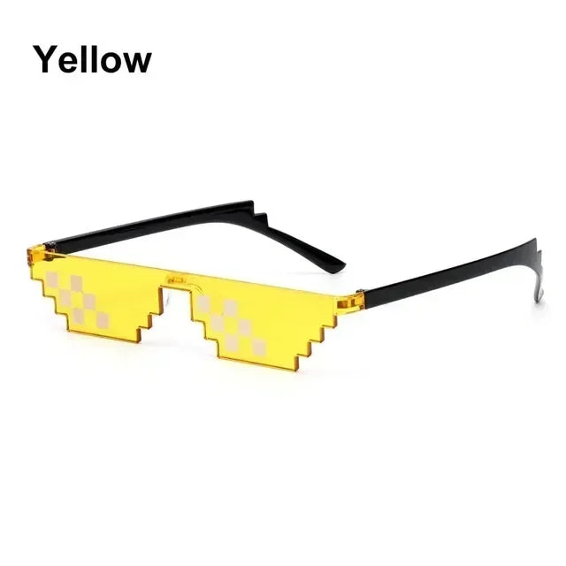 8 Bit Thug Life Sunglasses Pixelated Men Women Brand Party Eyeglasses Mosaic UV400 Vintage Eyewear Unisex Gift Toy Glasses Amagi